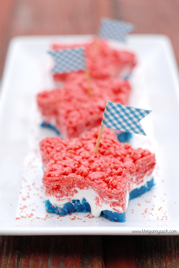 4th of July Recipes Ooey Gooey Red White and Blue Bars
