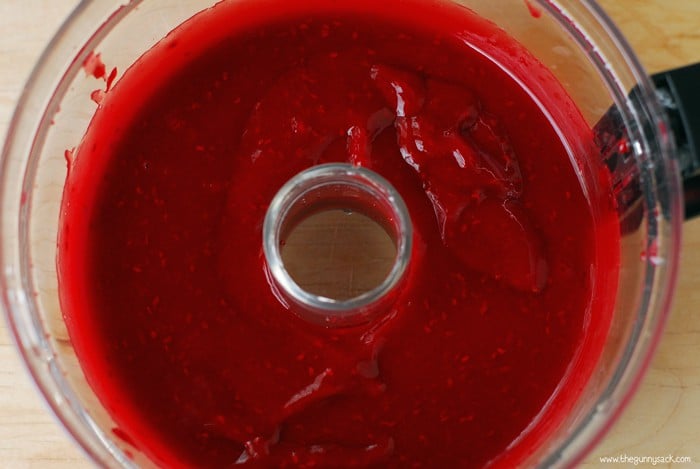 Raspberry Puree in food process