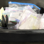 science supplies in bin