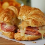 Ham and Cheese Croissant sandwich
