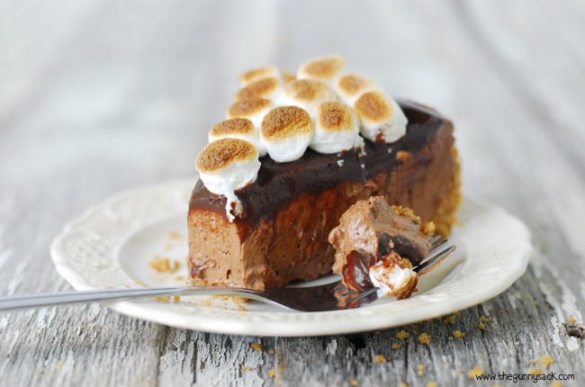 S'mores Cheesecake slice