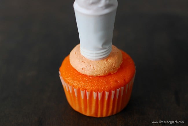 Piping Orange Buttercream Frosting