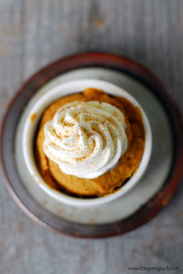 Pumpkin Mug Cake with whipped cream