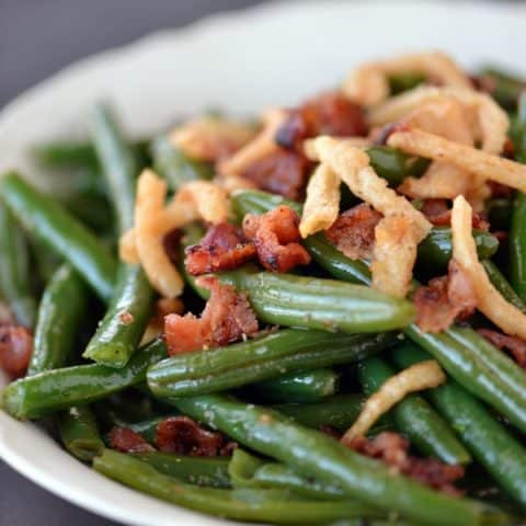 Bacon Green Beans up close