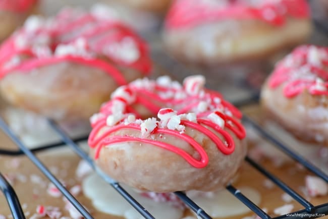 sprinkle donuts with crushed candy canes