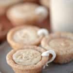 Eggnog Cookie Cups on a plate