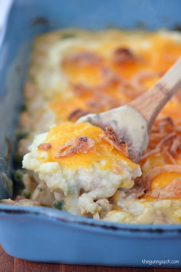 Chicken Pot Pie With Cheesy Mashed Potatoes - The Gunny Sack