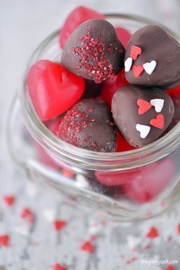Chocolate Covered Gummy Hearts
