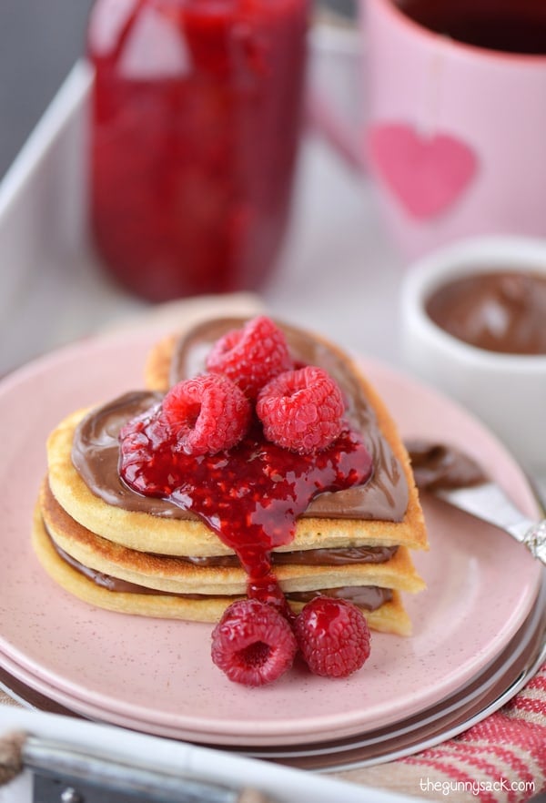 Raspberry Chocolate Pancakes