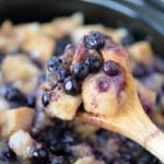 Crock Pot Blueberry Bread Pudding