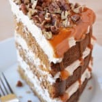 Caramel Pecan Carrot Cake Slice