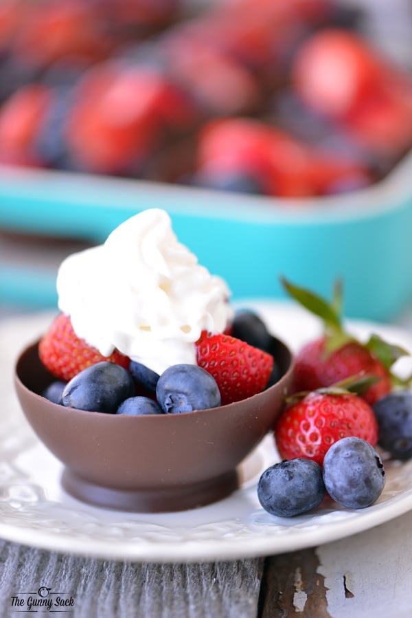 Chocolate Bowls with Fresh Fruit