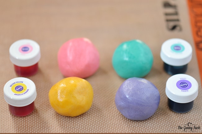 Colored Sugar Cookie Dough Balls