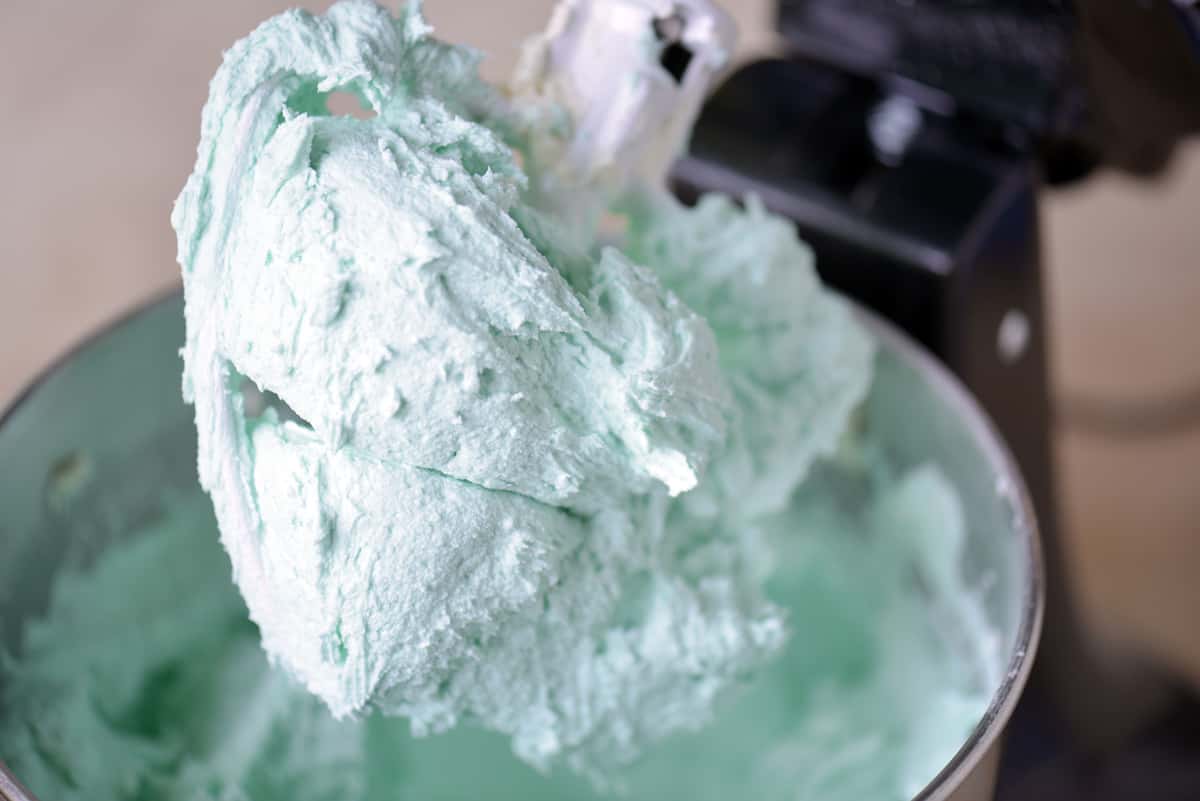 Fluffy buttercream frosting for sugar cookie bars.