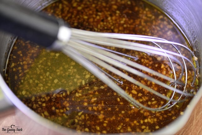 Stir Fry Sauce ingredients cooking in saucepan