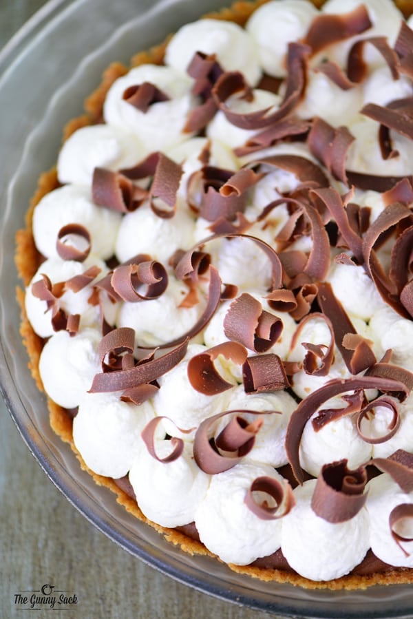 French Silk Pie top view