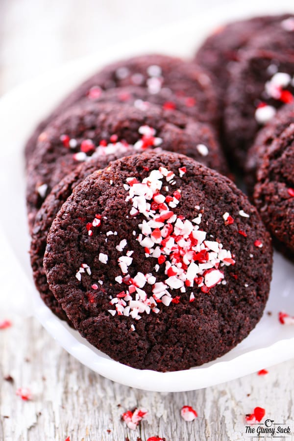 Double Chocolate Peppermint Crunch Cookies