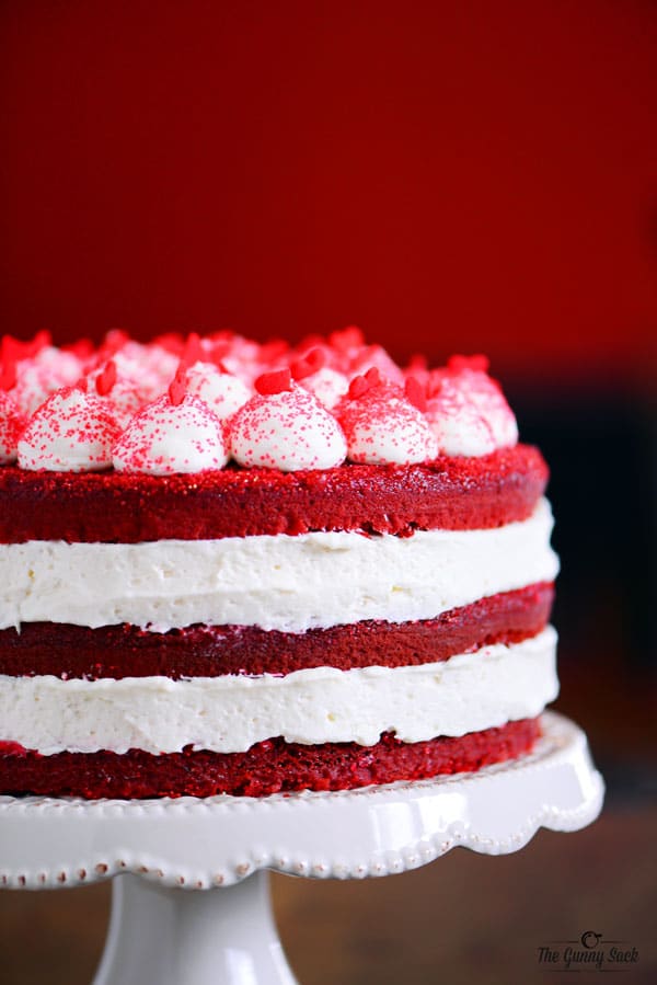 Red Velvet Cake side view