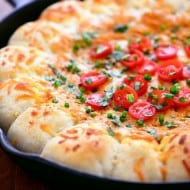 Chili Cheese Skillet Dip With Garlic Cheese Bombs