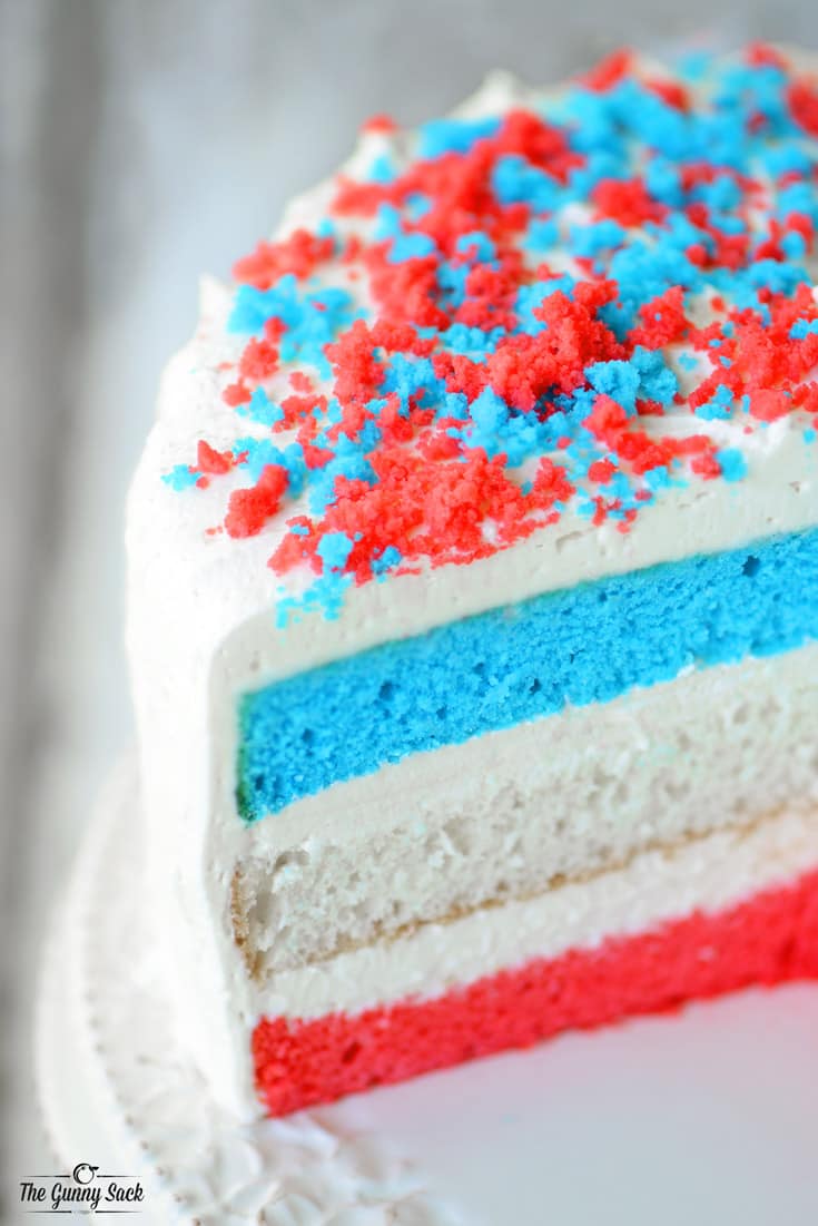 Red White and Blue Cake Recipe - The Gunny Sack