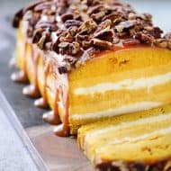 Pumpkin Pecan Ice Cream Loaf Cake