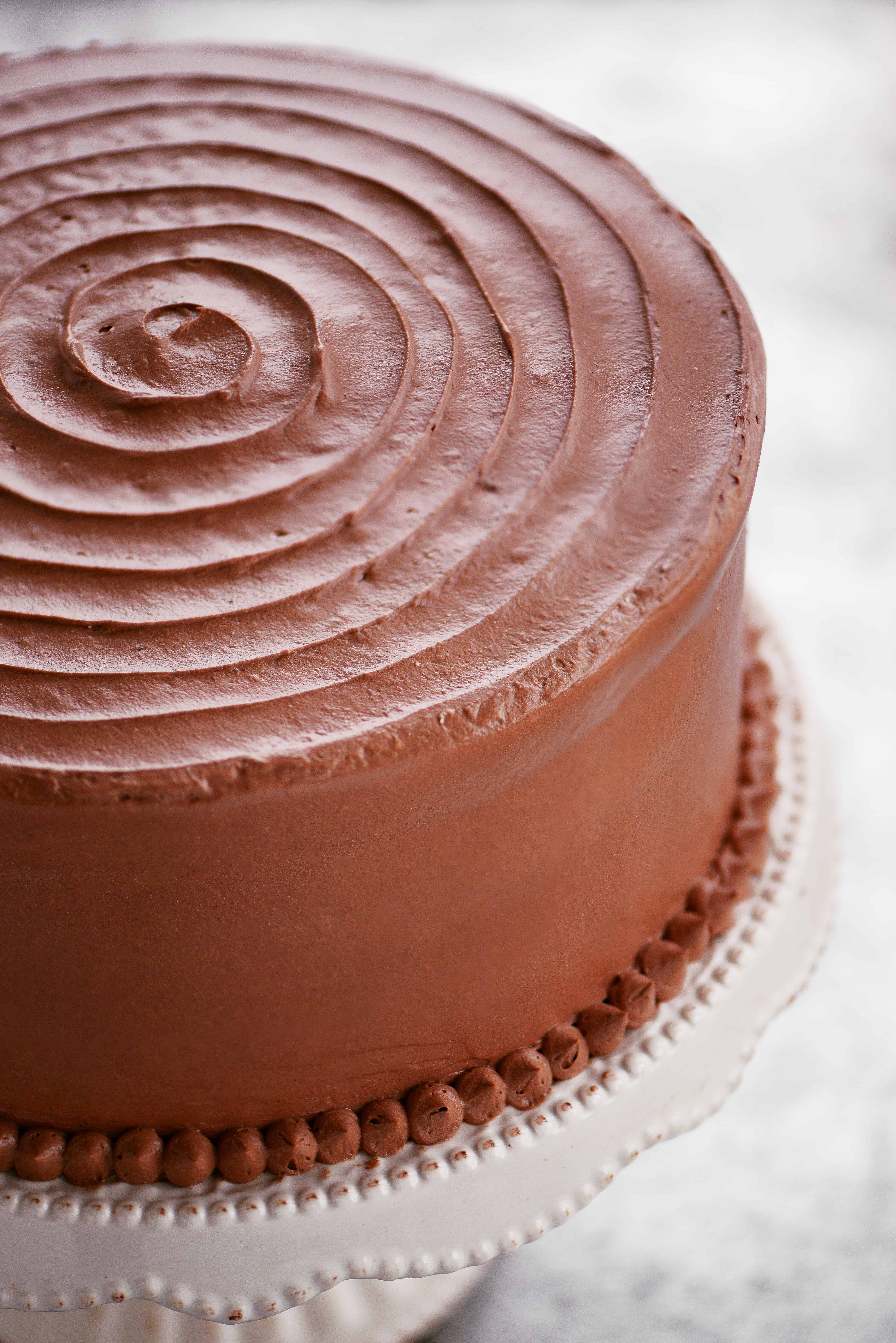 up close of the frosting on the cake