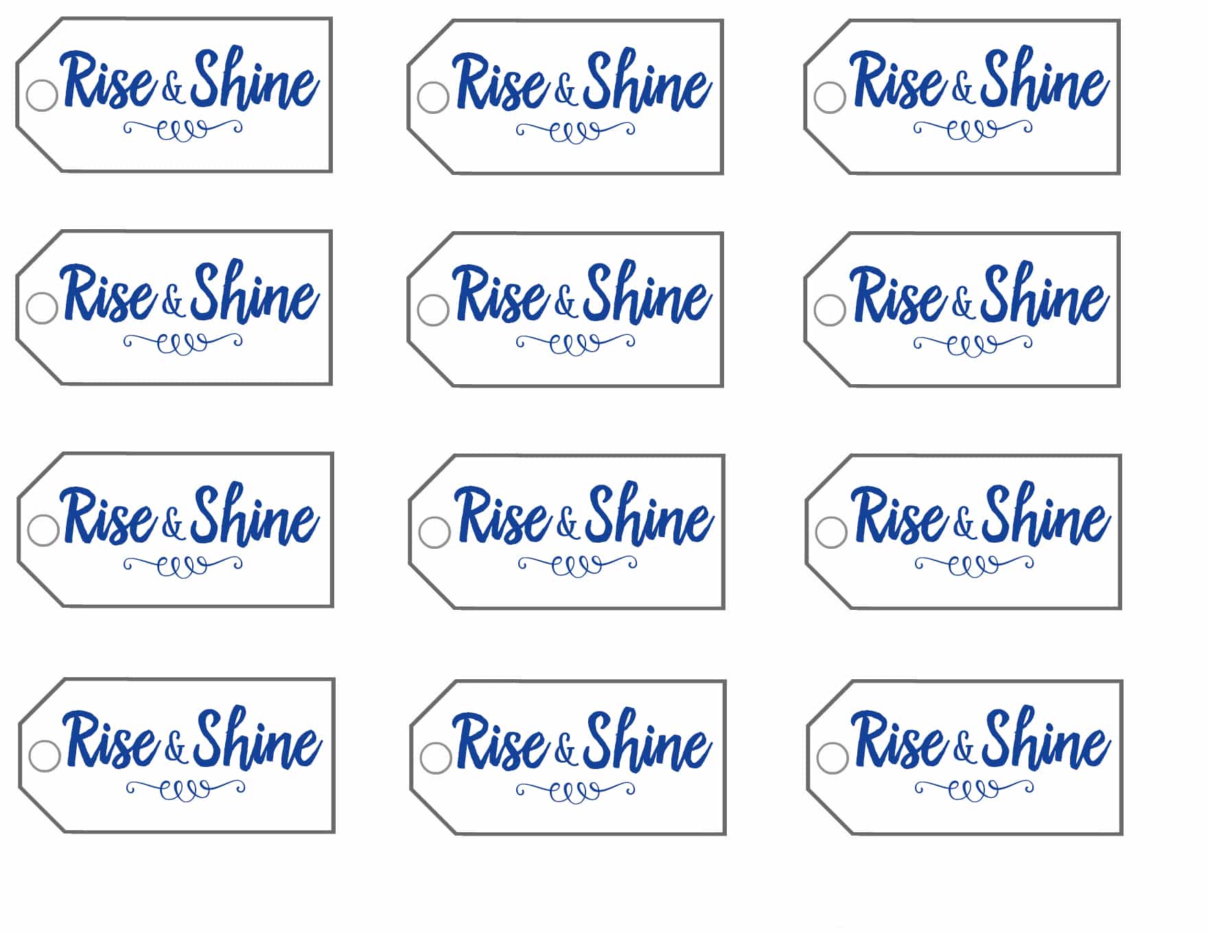 rise and shine labels