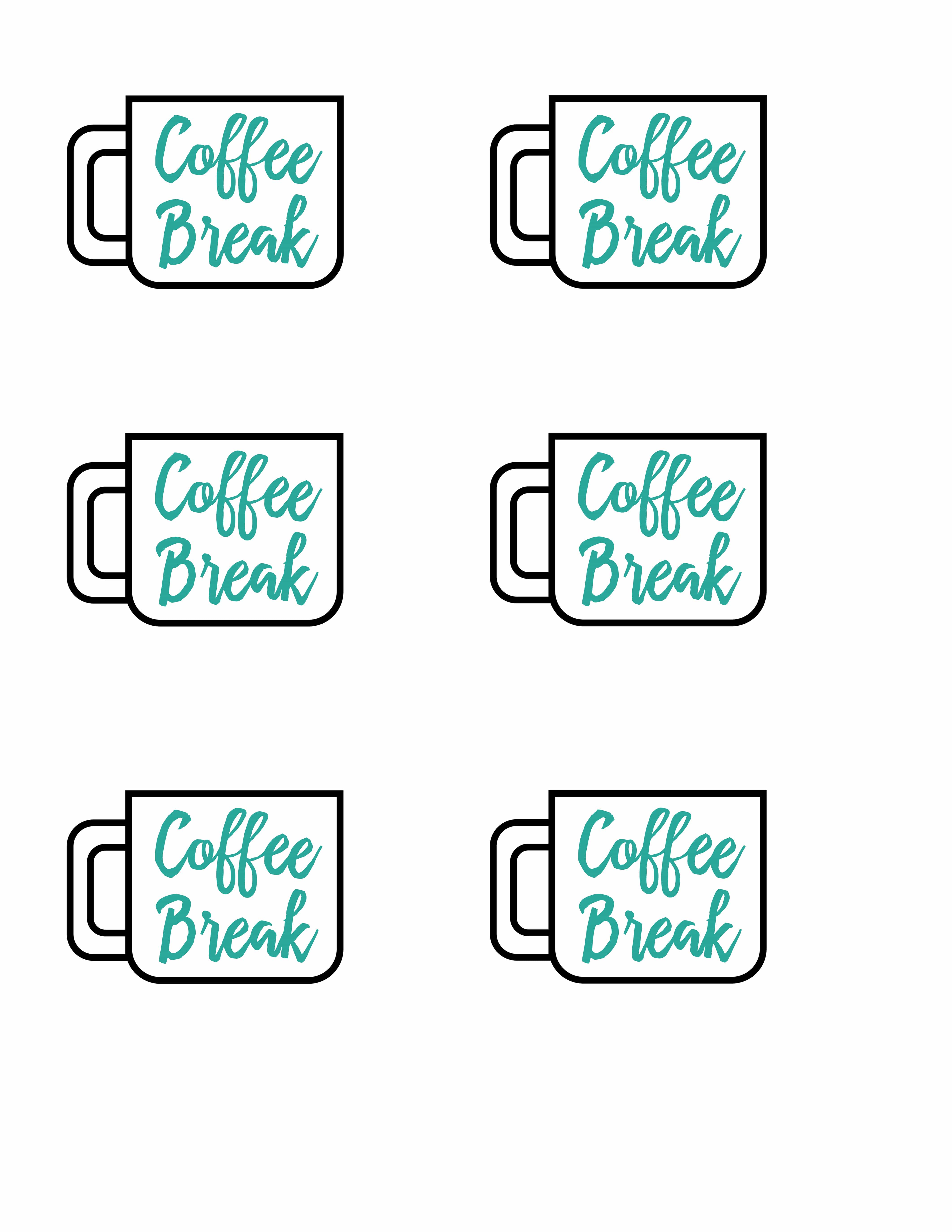 coffee break labels