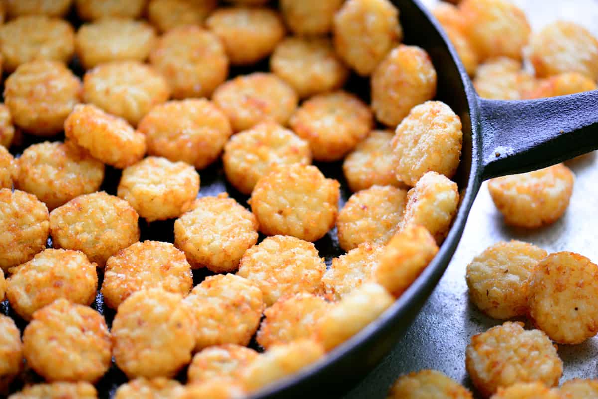Tater Tots In A Skillet