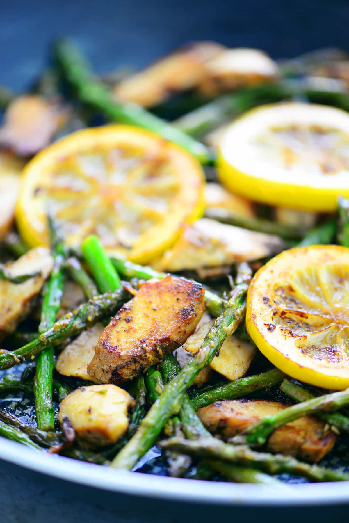 One Pan Lemon Chicken with Asparagus