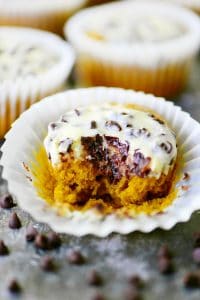 Pumpkin Cream Cheese Muffins with Chocolate Chips