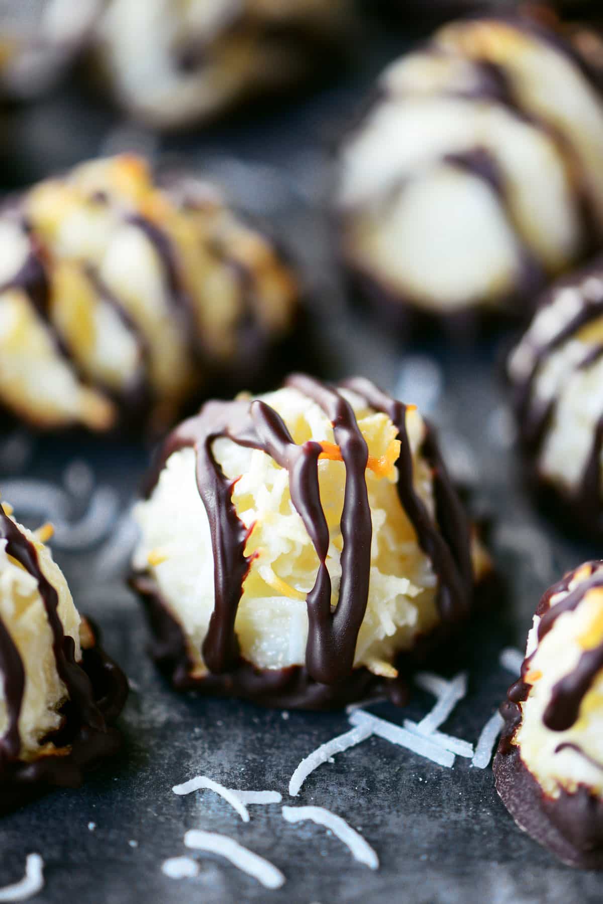 chocolate dipped Coconut Macaroons
