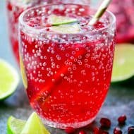 Pomegranate Lime Holiday Punch