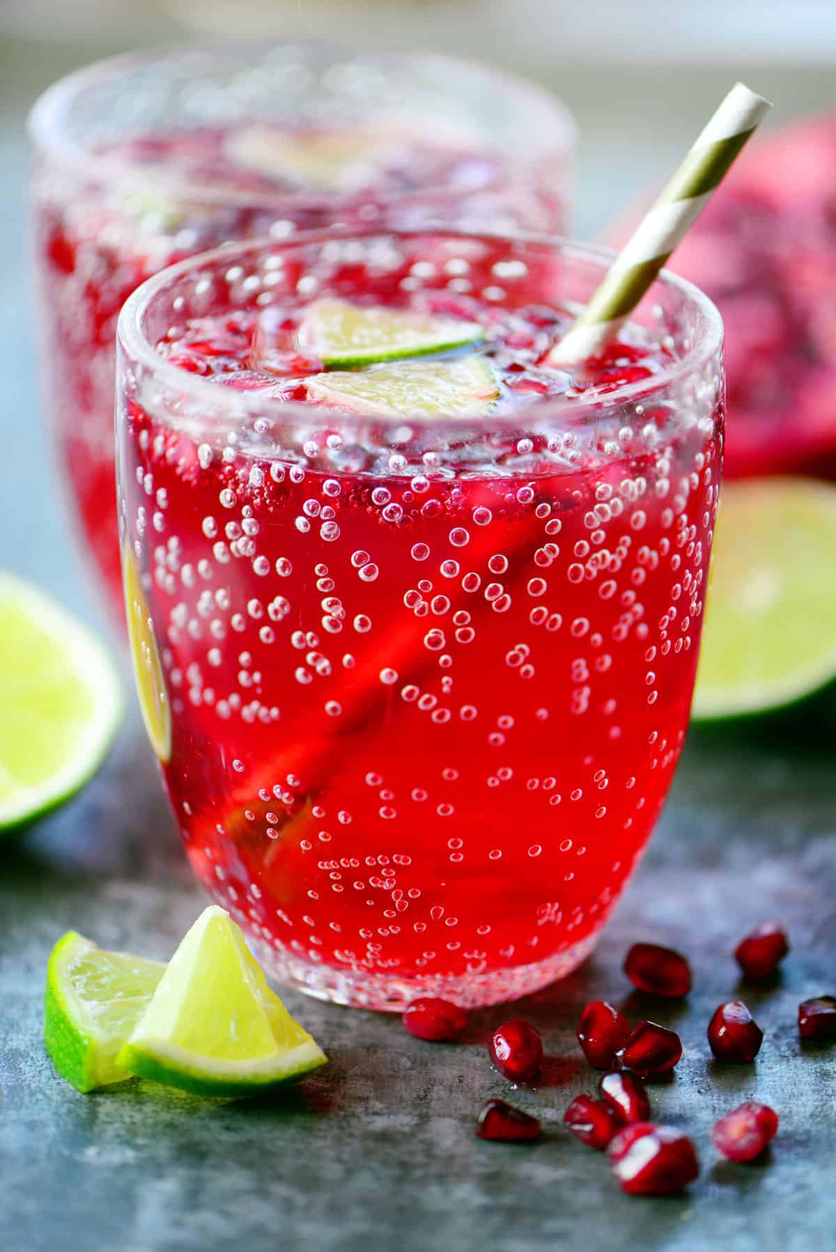 Pomegranate Lime Holiday Punch