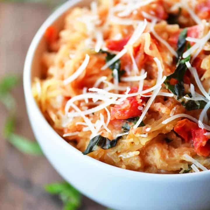 Instant Pot Tomato Basil Spaghetti Squash Recipe