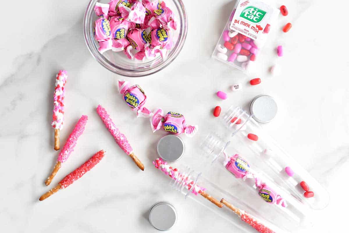 Test Tube Valentine's Day Ideas with Candy