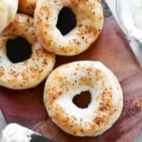 garlic herb bagels two ingredient dough recipe