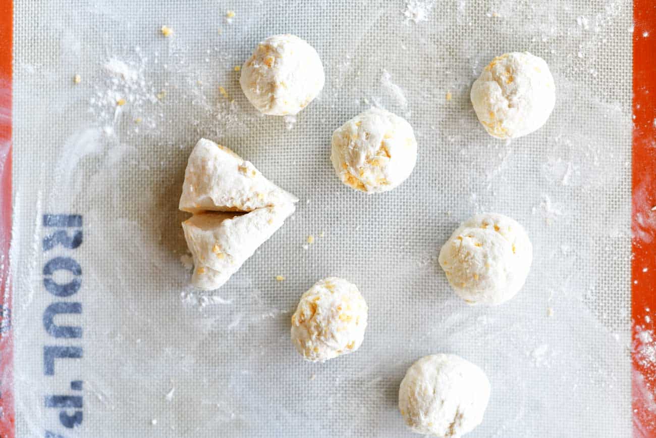 form balls of dough