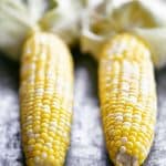 microwave corn on the cob cooked and peeled