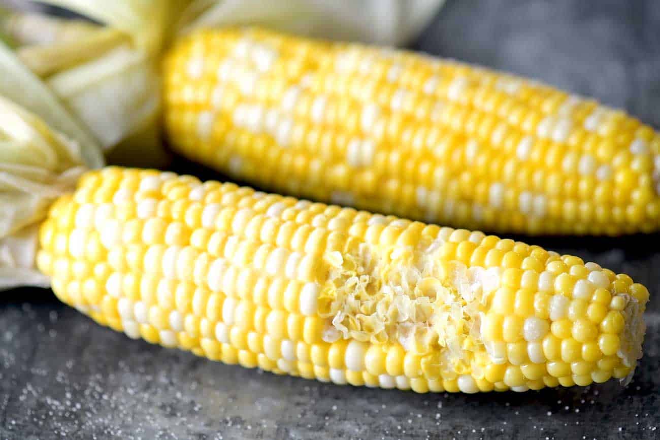 microwave corn on the cob with a bite