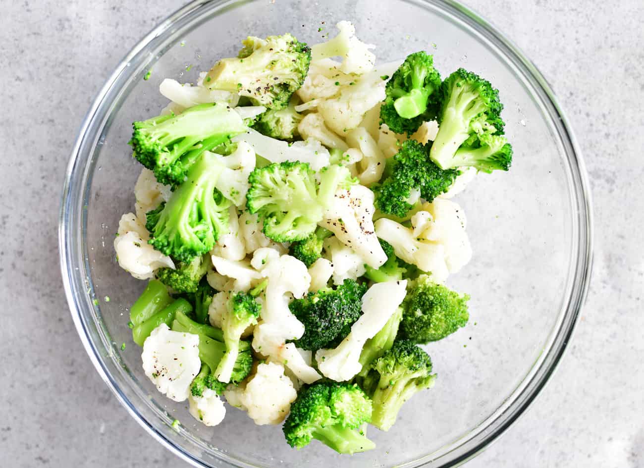 mixed broccoli and cauliflower for oven roasted vegetables