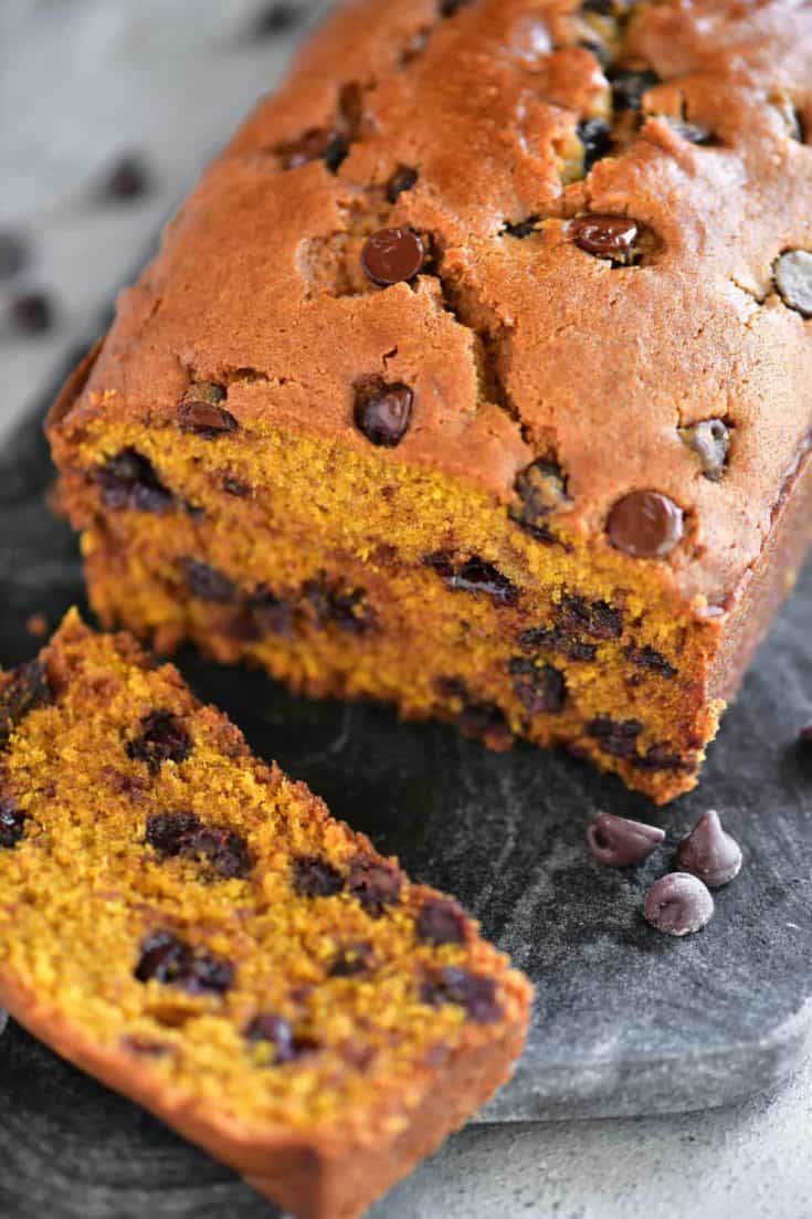 Moist Pumpkin Bread With Chocolate Chips