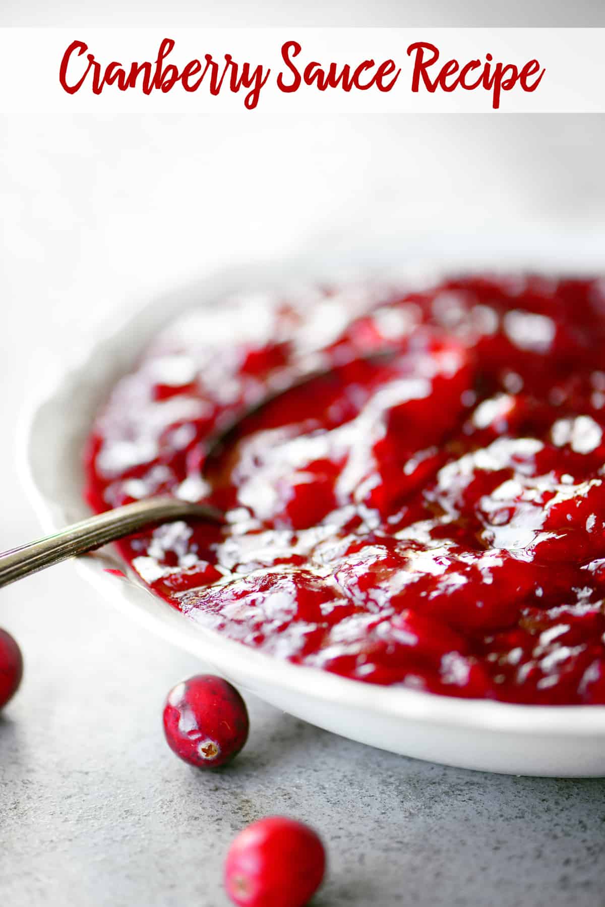 cranberry sauce recipe in white bowl
