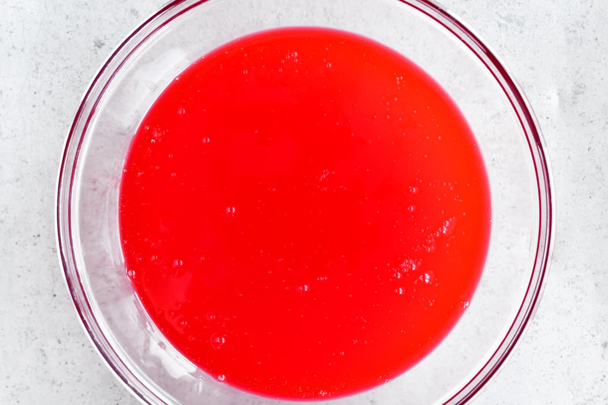 chilled strawberry jello
