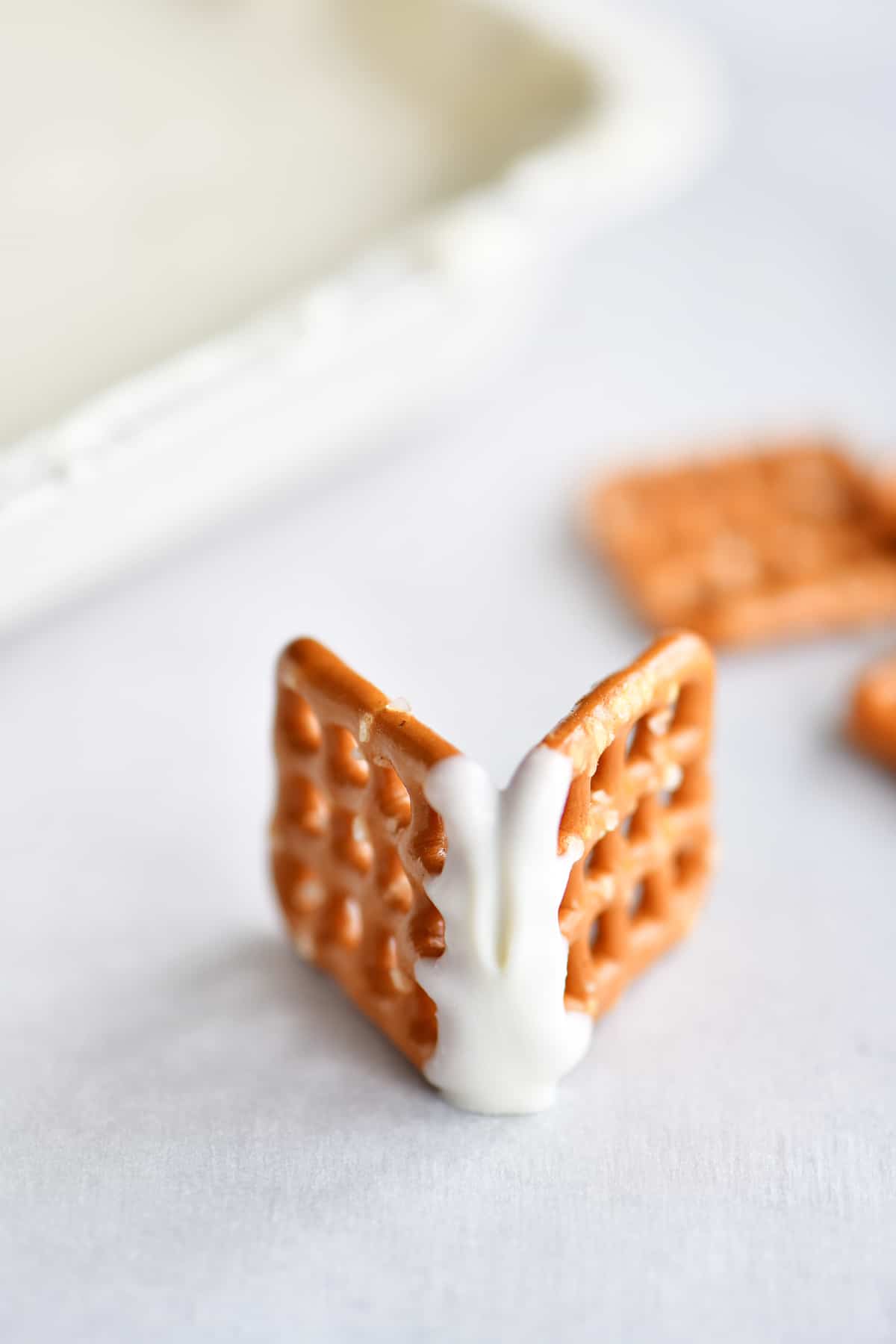 square pretzel roof for mini candy houses