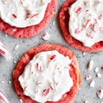 peppermint cookies with peppermint buttercream frosting