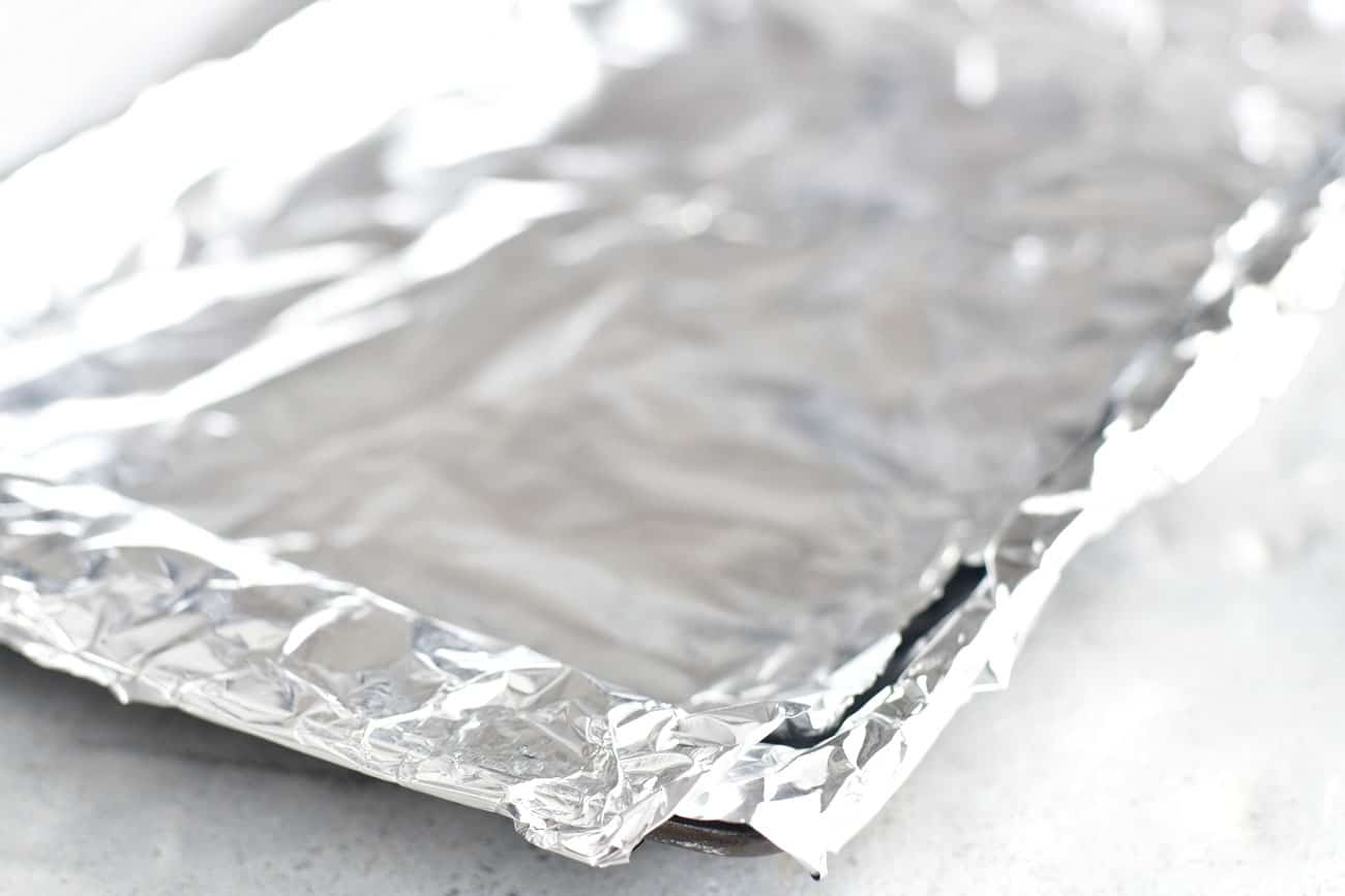 foil covered pan for cooking bacon in the oven