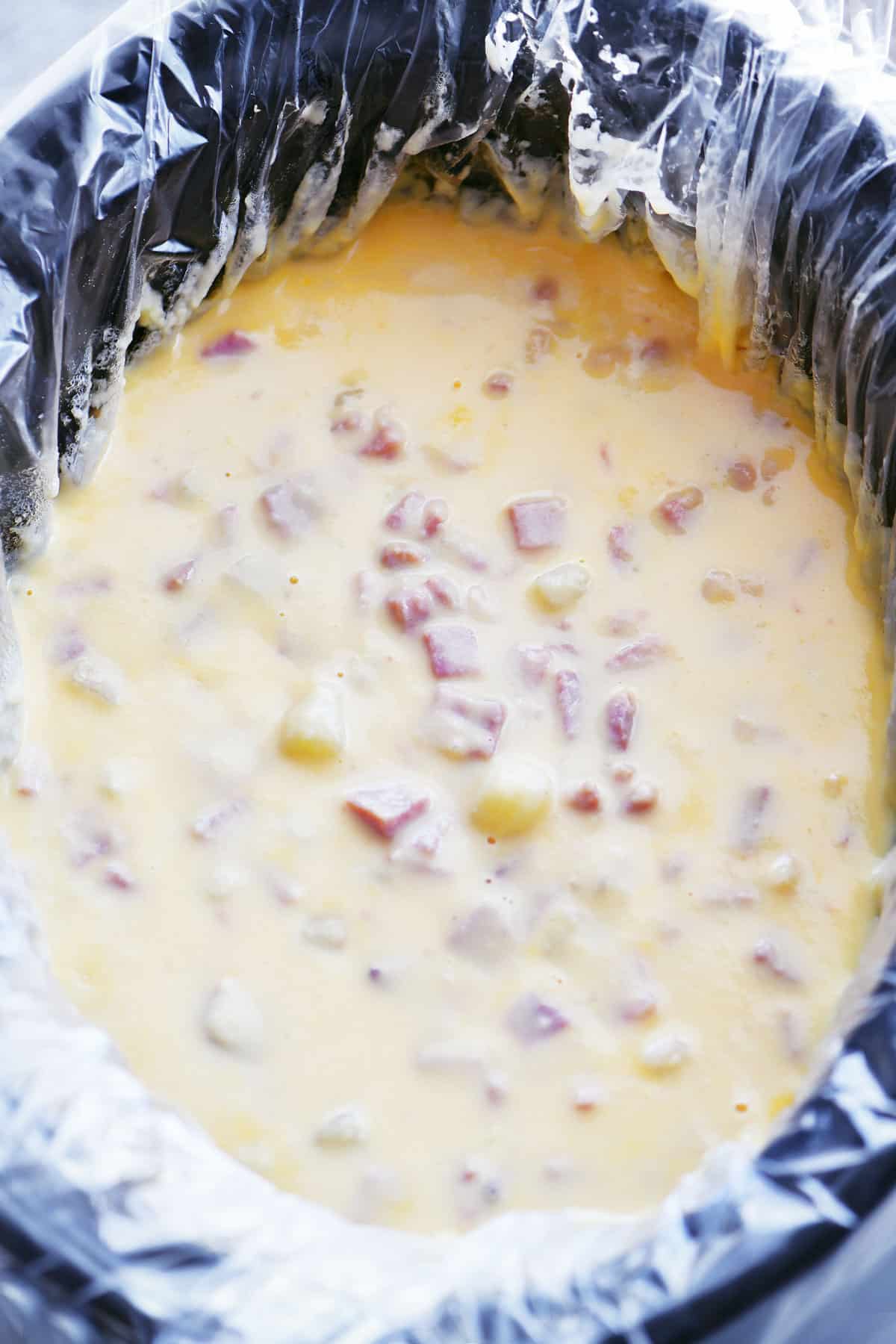 slow cooker ham and cheese soup