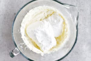 marshmallow cream added to cream cheese