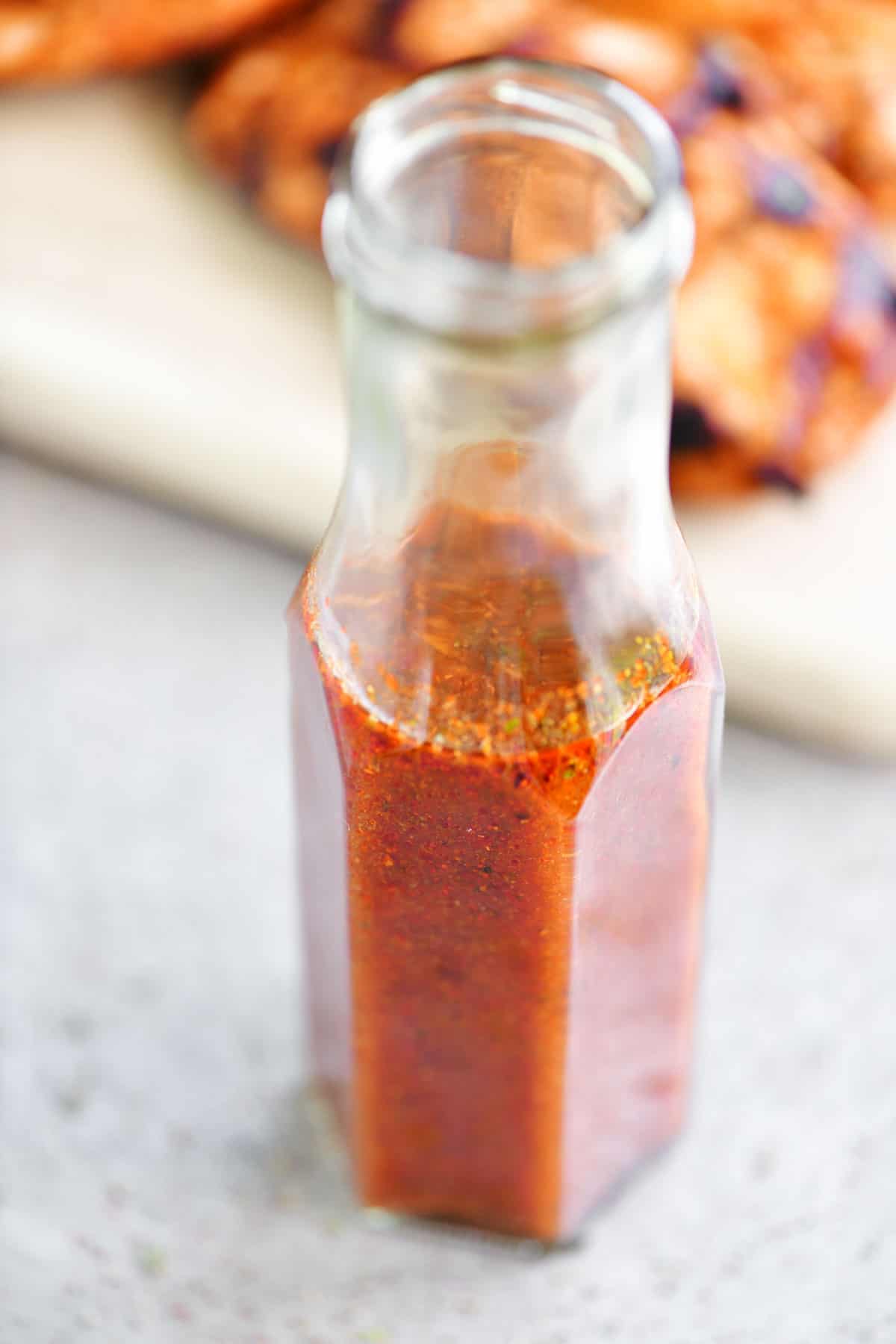 adobo pepper chipotle sauce in a glass bottle